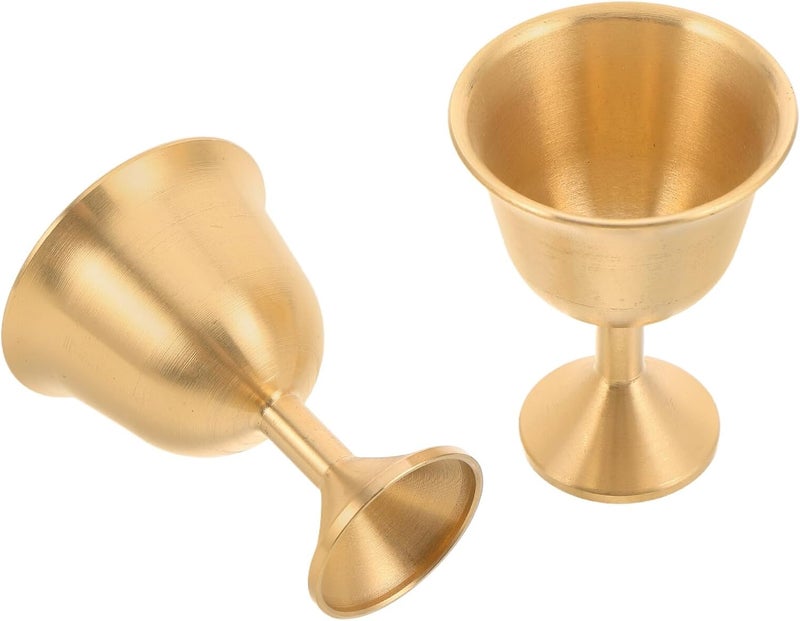 Flexible trendy construction PRETYZOOM 2pcs Brass Communion Cups Medium Retro Metal Goblets Stemmed Wine Chalices for Ceremony Wedding Toasting Celebrations Modern look Globally selected raw material Market diverse application fit Comfort grip Gulf approved global quality Diverse purchase plan Long term storage compatible Compact trendy practical build Gulf market trial optimized design Multi-demand compliant quality Trendy natural tone options Stable inert material Lightweight Extra part combo compatible Stable base Cross-material combo compatible Temp resistant Big & small space compatible Multiple sizes Storage burden minimized build Popular practical build Stain resistant Processed natural substance Condition adaptive build - Image 1