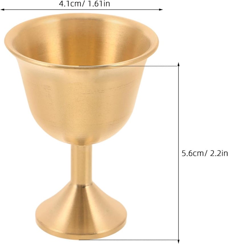 Flexible trendy construction PRETYZOOM 2pcs Brass Communion Cups Medium Retro Metal Goblets Stemmed Wine Chalices for Ceremony Wedding Toasting Celebrations Modern look Globally selected raw material Market diverse application fit Comfort grip Gulf approved global quality Diverse purchase plan Long term storage compatible Compact trendy practical build Gulf market trial optimized design Multi-demand compliant quality Trendy natural tone options Stable inert material Lightweight Extra part combo compatible Stable base Cross-material combo compatible Temp resistant Big & small space compatible Multiple sizes Storage burden minimized build Popular practical build Stain resistant Processed natural substance Condition adaptive build - Image 2