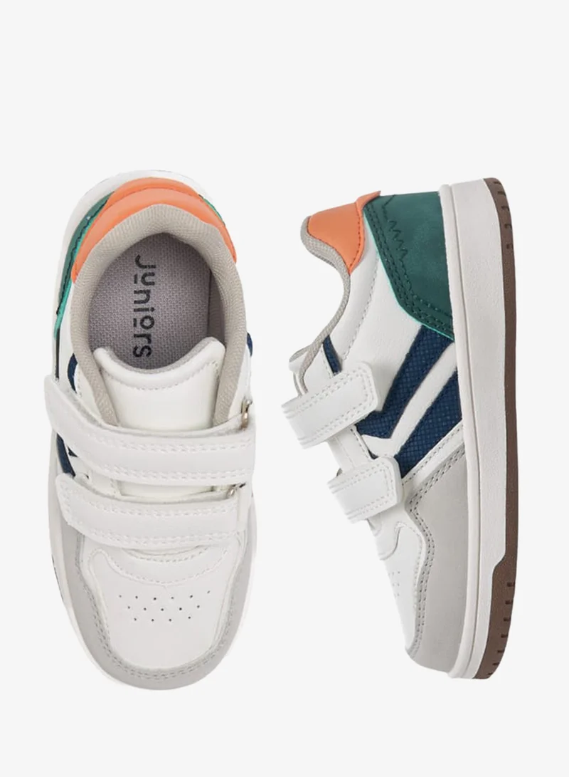 جونيورز سنيكرز أولاد بنعل خارجي بنقوش مع إغلاق بشريط لاصق