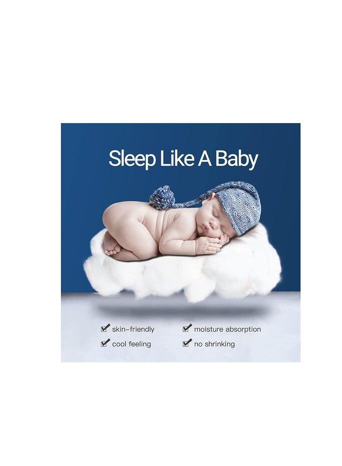 DEEP SLEEP Every Night Deep Sleep Mattress Topper Soft Comfort White 500 GSM (Dark Blue, Single Size - W 90 X L 200 Cm) - Image 5