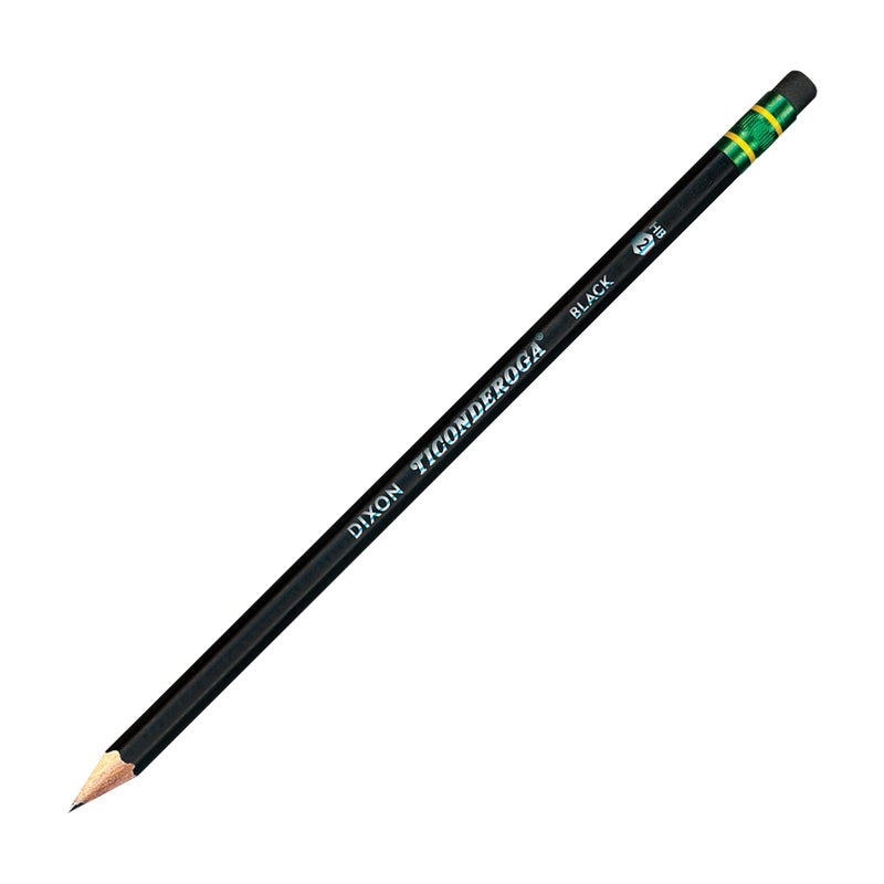 Ticonderoga Wood-Cased Pencils, Unsharpened, #2 HB Soft, Black, 12 Count - Image 4