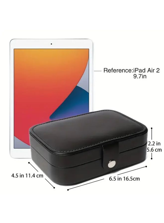 Style 1 Double Layer Portable Jewelry Storage Box For Earrings Rings Necklaces - Image 4