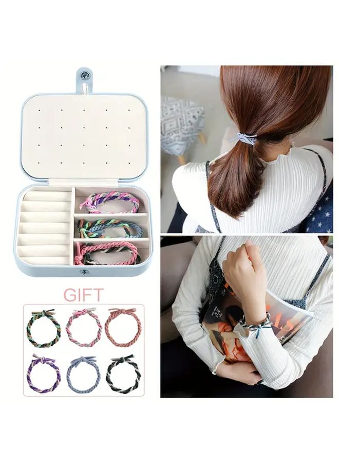 Style 1 Double Layer Portable Jewelry Storage Box For Earrings Rings Necklaces - Image 3