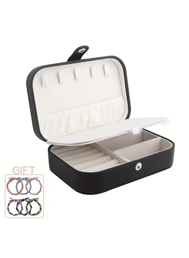 Style 1 Double Layer Portable Jewelry Storage Box For Earrings Rings Necklaces - Image 1