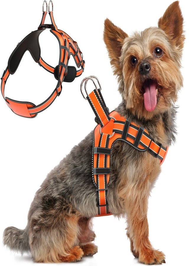IWOOFI Dog Harness for Small Dogs Back D-Ring Control No Choking Pressure-Free Chest Design Comfortable Padded Adjustable Reflective Vest Harness for Daily Walks Training Easy Control Outdoor Use Secure Fit - Image 1