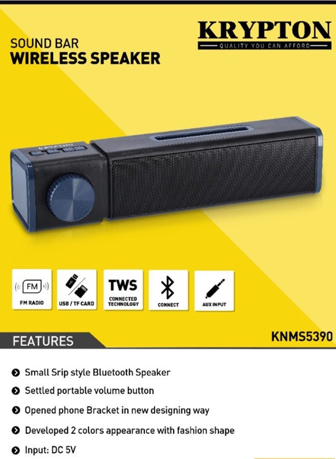 KRYPTON Wireless Sound Bar KNMS5390 Black/Blue - Image 1