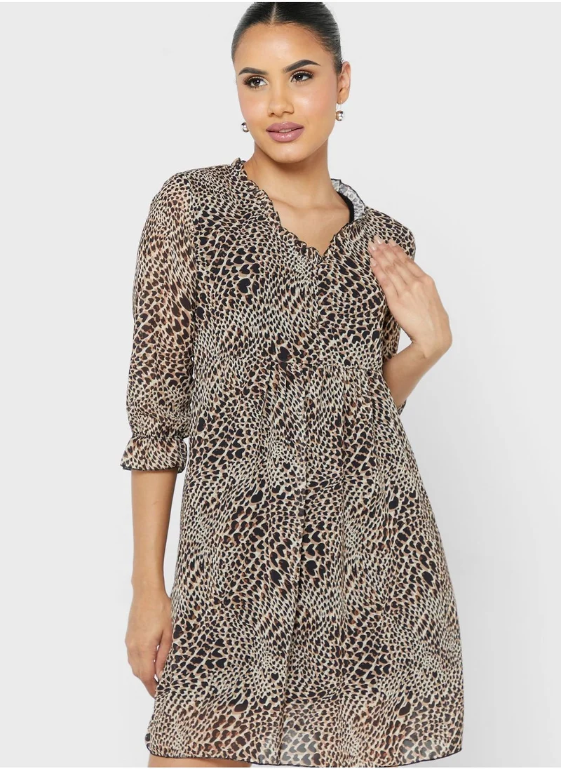 MELA LONDON Leopard Print Shift Dress