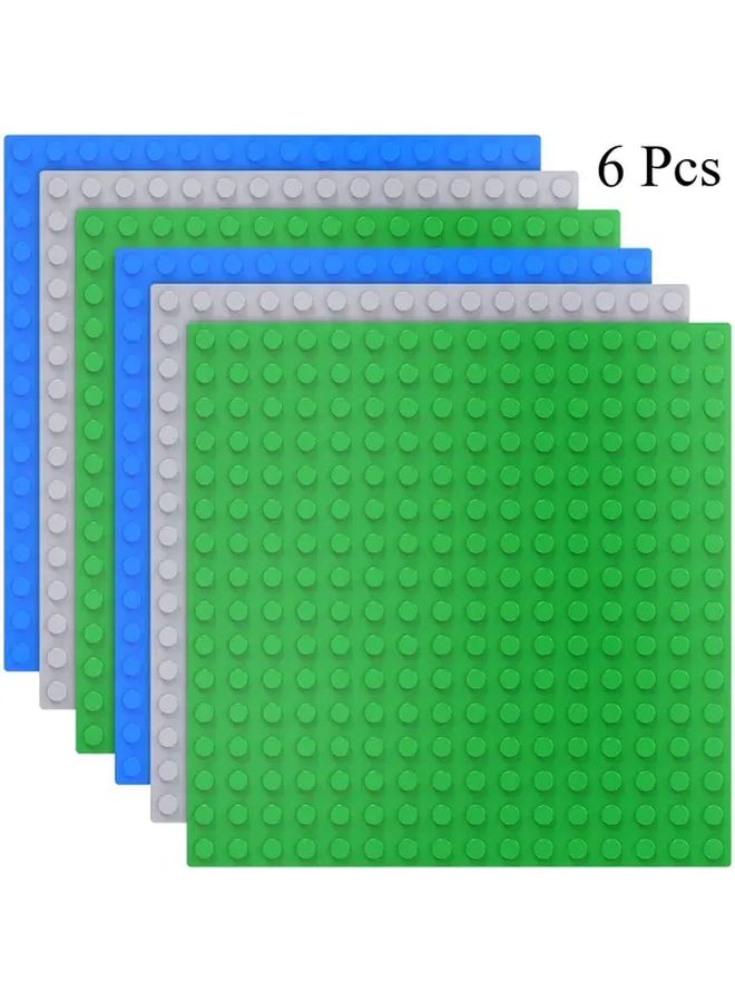 6 Pcs 16x16 Building Block Baseplate Durable ABS Surface Compatible With Mainstream Brands - Image 1