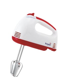 ICONA ICONA Hand Mixer Easy Mix-100W with 7 Speed Control, Detachable Beater & Whisk, In-Built Eject Knob, Stainless Steel Finish  - Image 1