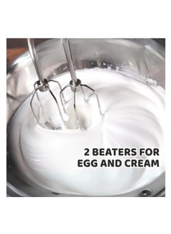 ICONA ICONA Hand Mixer Easy Mix-100W with 7 Speed Control, Detachable Beater & Whisk, In-Built Eject Knob, Stainless Steel Finish  - Image 3