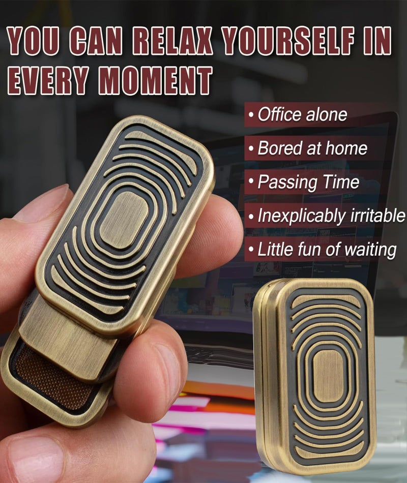 INIMAGINE Stress Relief Toys Adults, Fidget Toy, Relaxation Fidget Slider Adults Portable Fidgets Gifts Slider Poker Toy Focus Anxiety Stress Relief Desk Toys Slider Sensory Toy for Kids Women Men(4.3×2.5cm) - Image 4