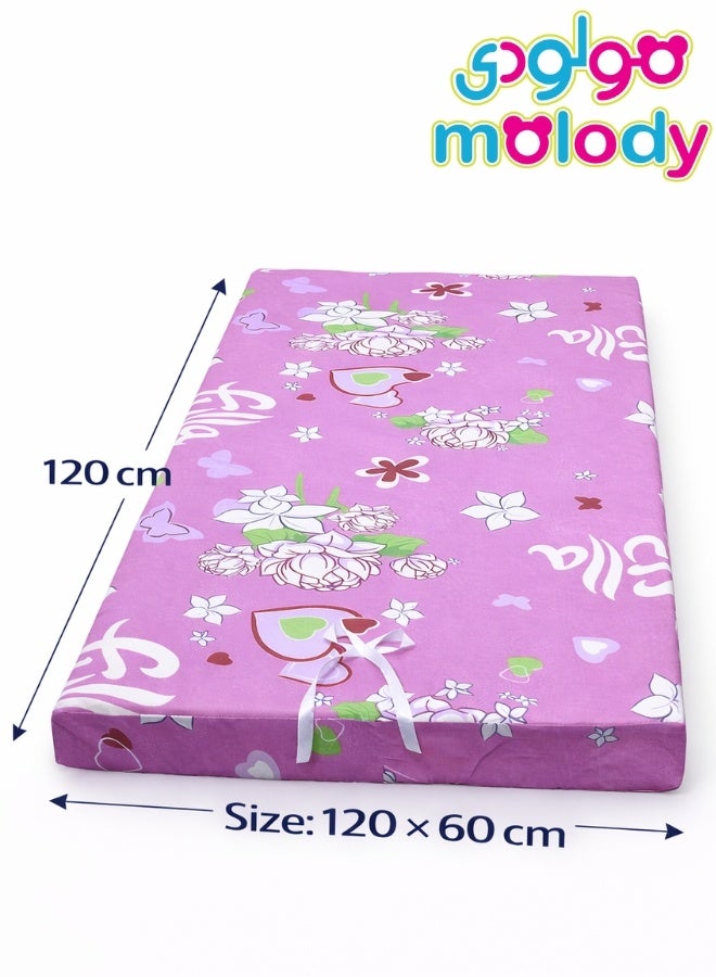 مولودي مرتبة سرير أطفال فاخرة 120×60 سم – سماكة عالية مريحة، غطاء بسوستة قابل للغسل، قماش ناعم وآمن للرضع - Image 1