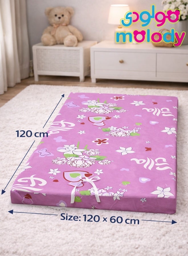 مولودي مرتبة سرير أطفال فاخرة 120×60 سم – سماكة عالية مريحة، غطاء بسوستة قابل للغسل، قماش ناعم وآمن للرضع - Image 4