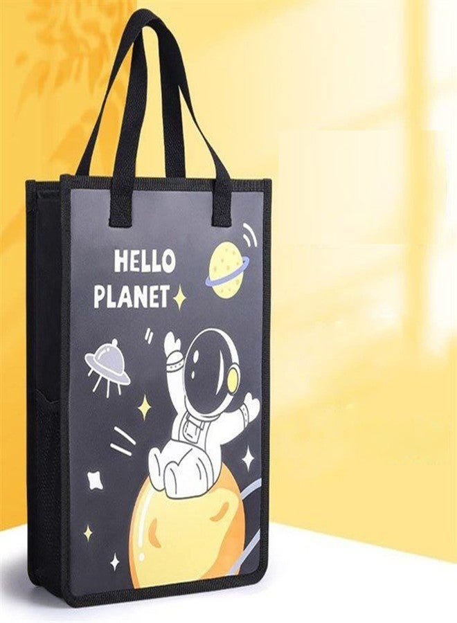 OANGO Cotton Canvas Shopping Bags Medium Size for Grocery Fruits Vegetable With 2 Side pocket Reinforced Handles jhola Bag - Kitchen Grocery (Size:35.5cm x 11cm x 27cm) Random color (Side Pocket) - Image 4