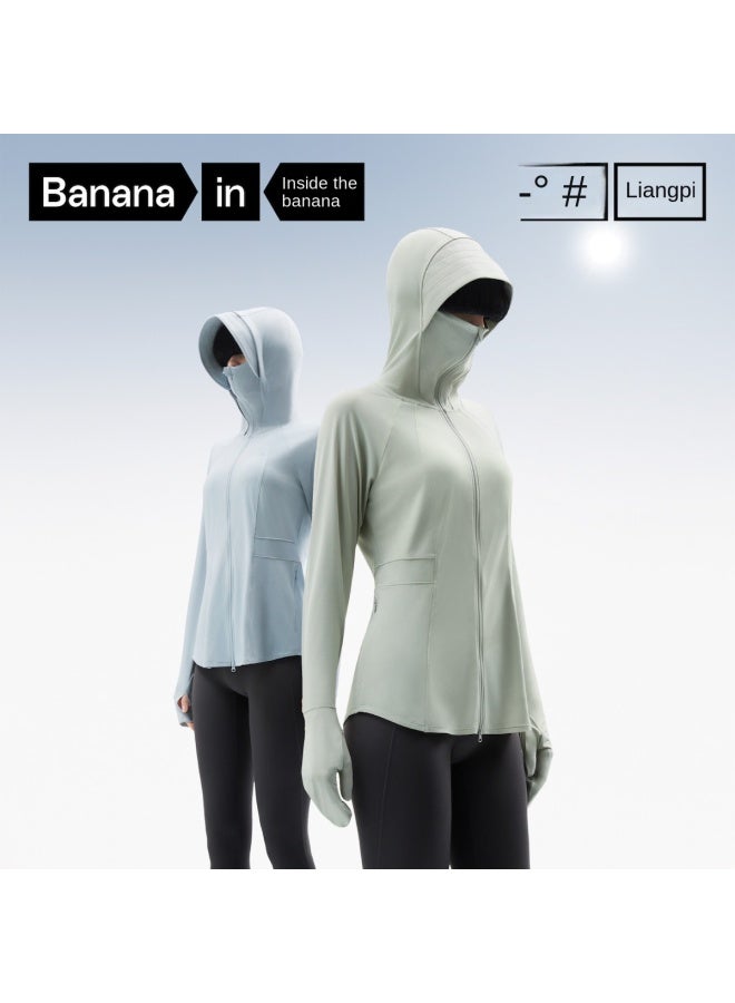Bananain 【نحيل ومُقصب】سترة تبريد واقية من الشمس للنساء - خفيفة الوزن، مقاومة للأشعة فوق البنفسجية، UPF 100+ ملابس صيفية - Image 4