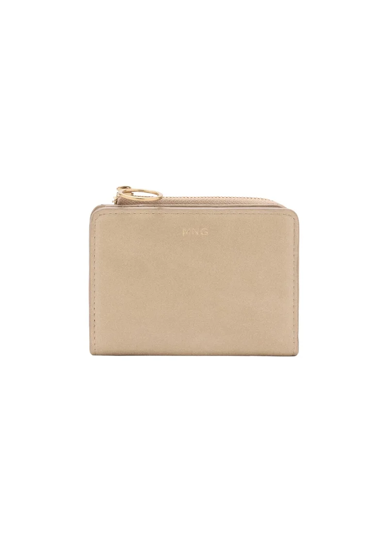 MANGO Leather-effect wallet