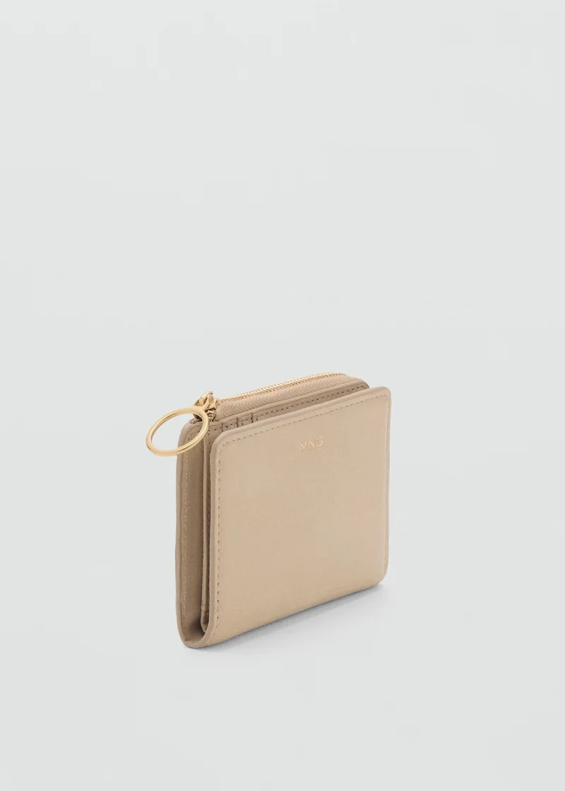 MANGO Leather-effect wallet