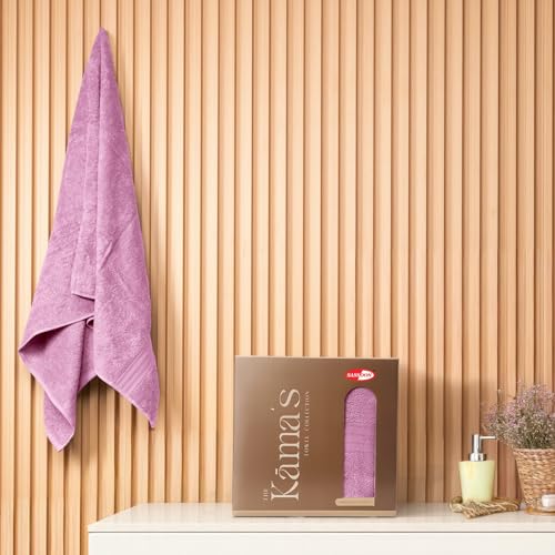 Sassoon Kama 100% Cotton Large Bath Towel in 450 GSM- Grape - Image 2