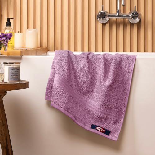 Sassoon Kama 100% Cotton Large Bath Towel in 450 GSM- Grape - Image 1
