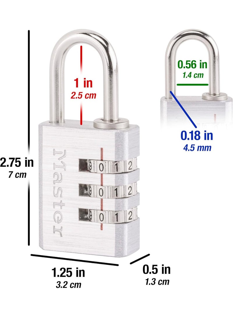 Master Lock Master Lock 630D Set Your Own Combination Lock, Aluminum, 1-3/16 in. Wide  - Image 2