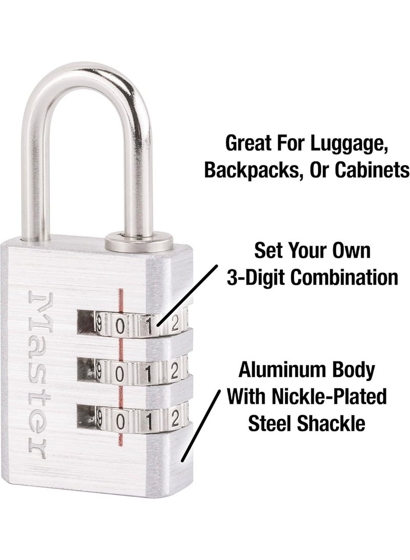Master Lock Master Lock 630D Set Your Own Combination Lock, Aluminum, 1-3/16 in. Wide  - Image 3