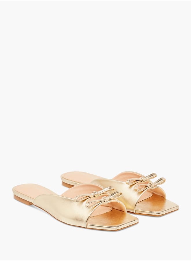 Celeste Womens Solid Slip-On Slide Sandals  - Image 2