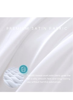 Generic Silky Bedding Set 4-Piece King White  - Image 3