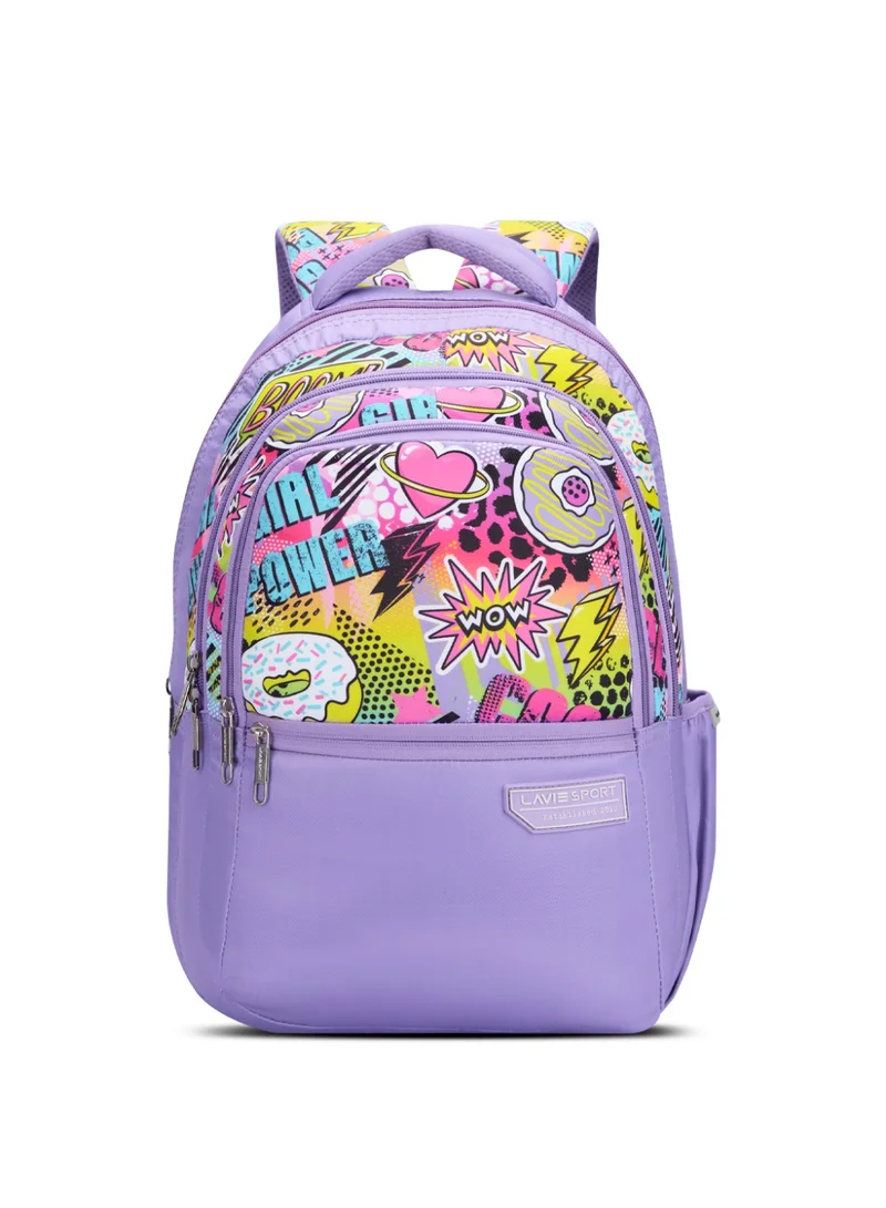 Lavie  Sport 30L Power Backpack | 17Inch | (Purple)  | Best Price UAE