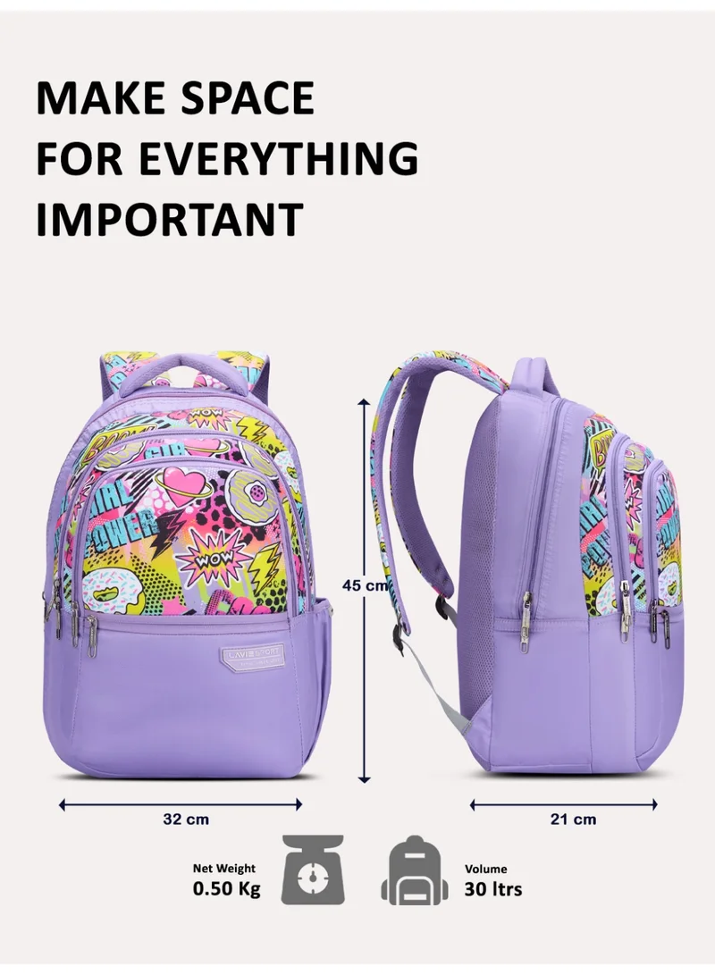 Lavie  Sport 30L Power Backpack | 17Inch | (Purple)  | Best Price UAE