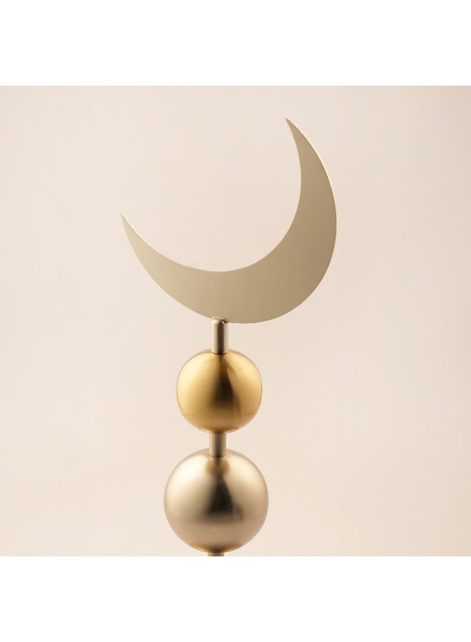 Homez تصميم هلال زخرفي رمضاني، ذهبى 17*20*59 سم - Image 2