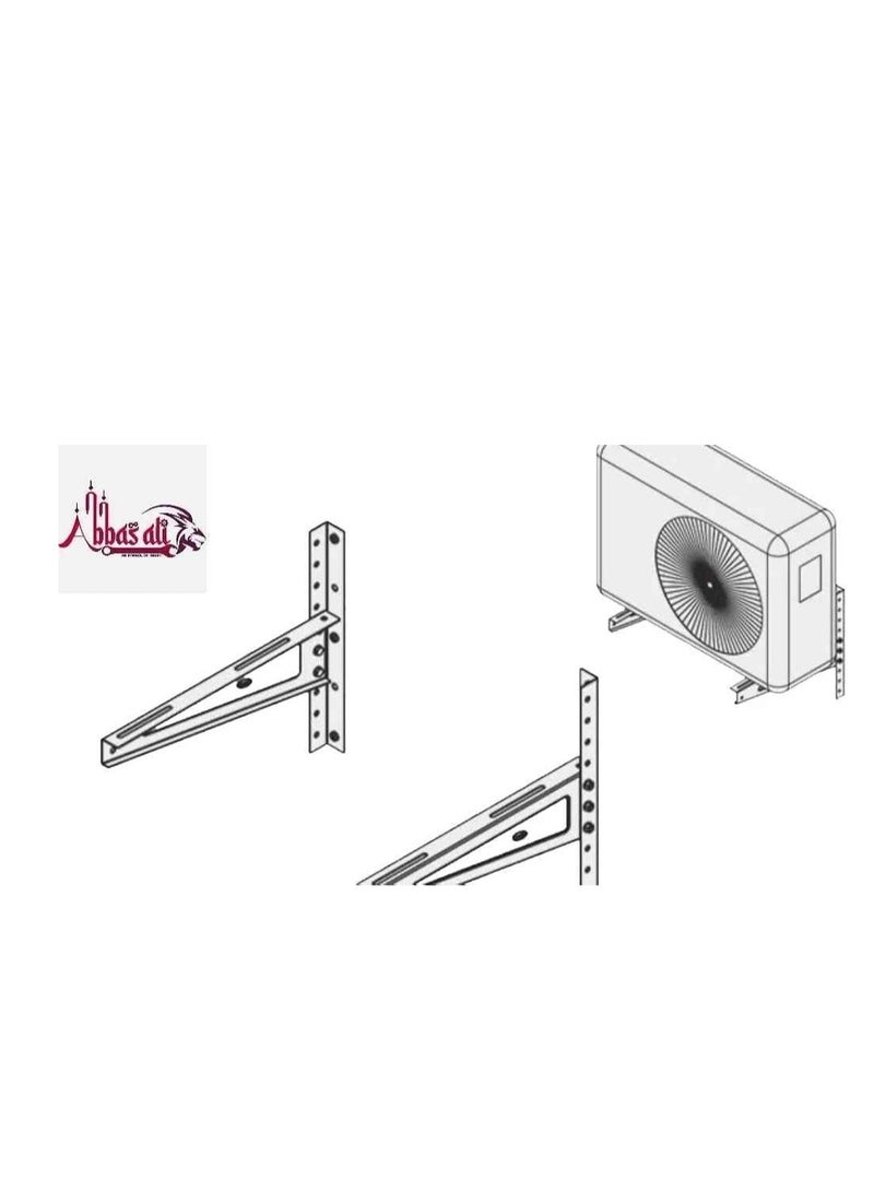 ABBASALI Heavy Duty Air Conditioner Outdoor Wall Mounting Brackets Ac out door stand for 1 Ton, 1.1 Ton, 1.2 Ton, 1.5 Ton, 2 Ton Outdoor Units With FIX Bolts, T SPANNER & Glove (500x500 mm)  - Image 2