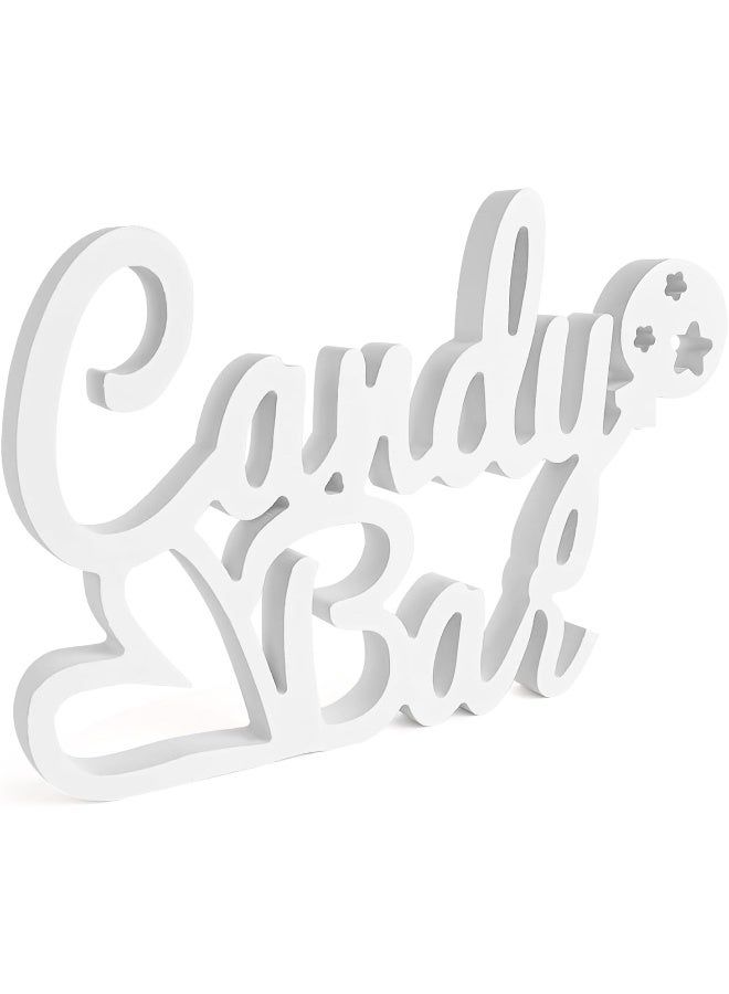 TPGP Candy Bar Decorative Wood White Decorative Lettering - Image 4