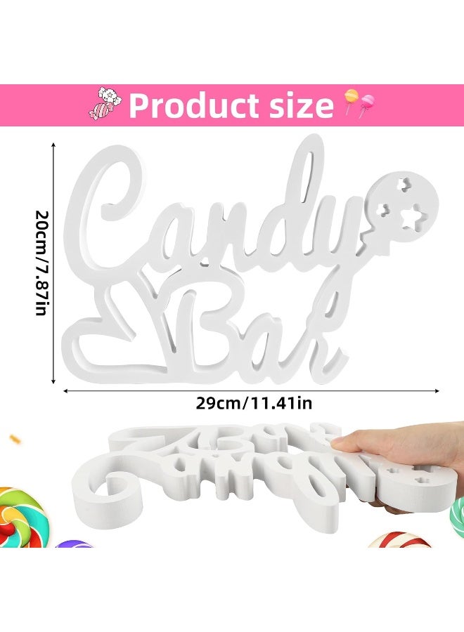 TPGP Candy Bar Decorative Wood White Decorative Lettering - Image 2