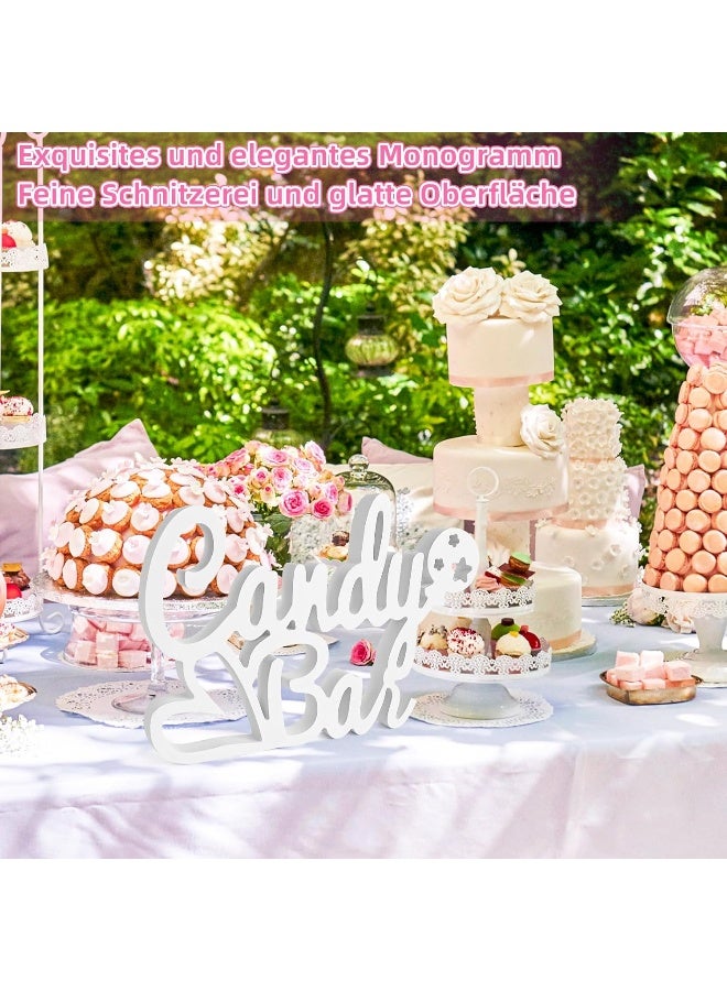 TPGP Candy Bar Decorative Wood White Decorative Lettering - Image 3