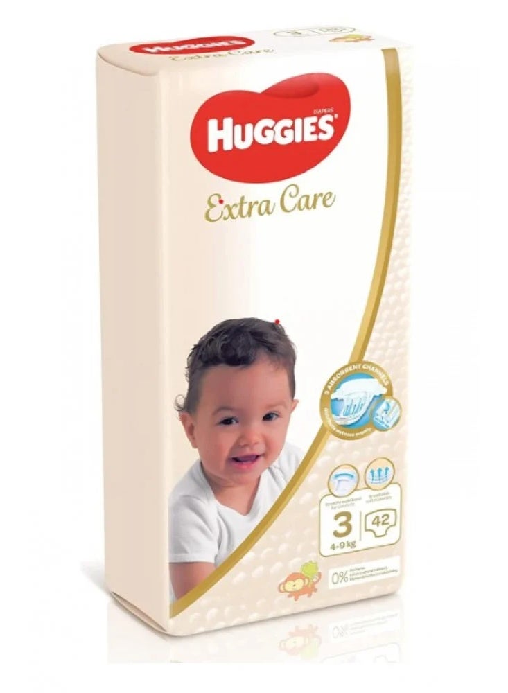 Huggies Extra Care, Size 3, Economy Pack, 42 ​​Diapers