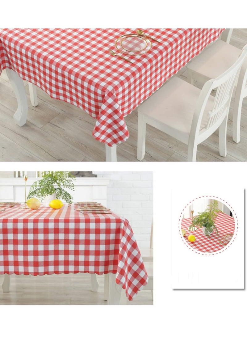 Rectangle Waterproof Vinyl Tablecloth, 100 Oil Proof Spill Proof Dining Table Cover, Wipe Clean Pvc Table Cloth for Summer Indoor and Outdoor Picnic, 140, 180cm 55, 71in  - Image 2