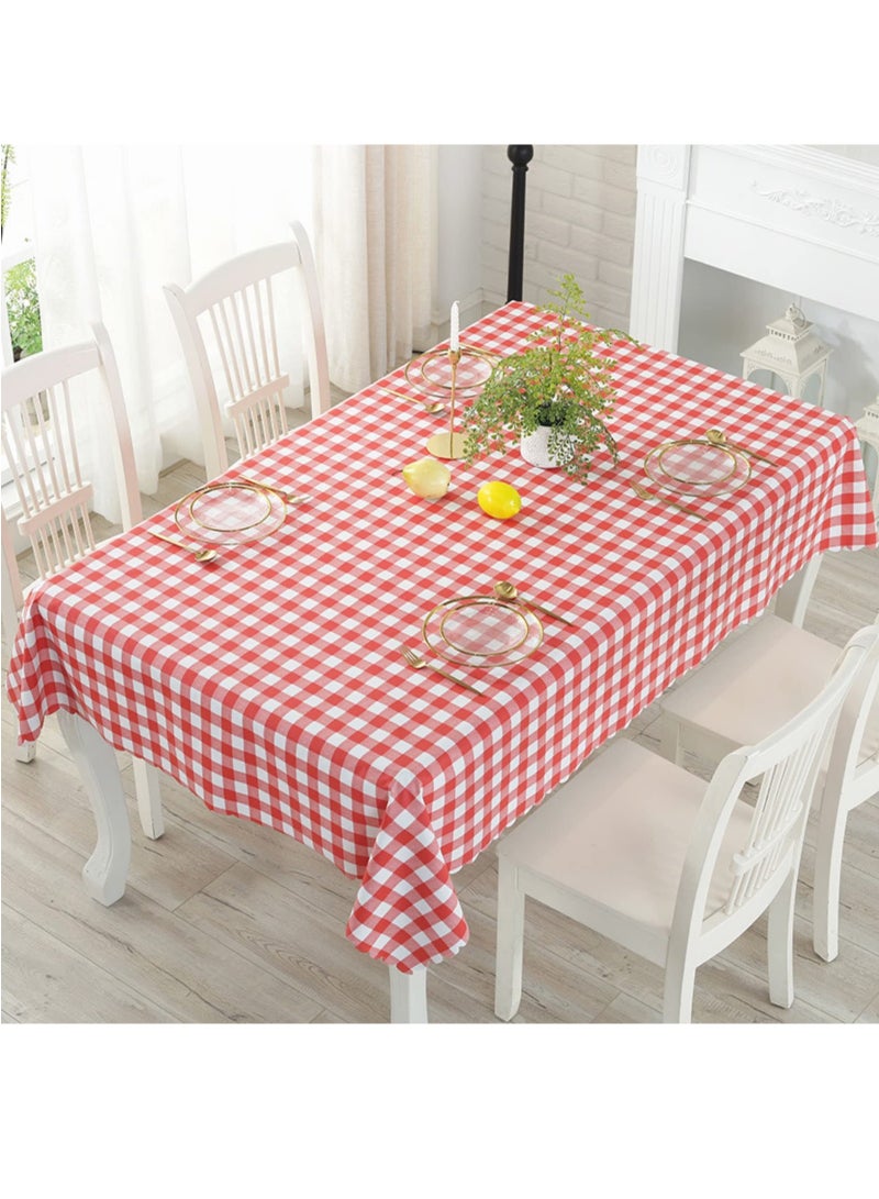 Rectangle Waterproof Vinyl Tablecloth, 100 Oil Proof Spill Proof Dining Table Cover, Wipe Clean Pvc Table Cloth for Summer Indoor and Outdoor Picnic, 140, 180cm 55, 71in  - Image 1