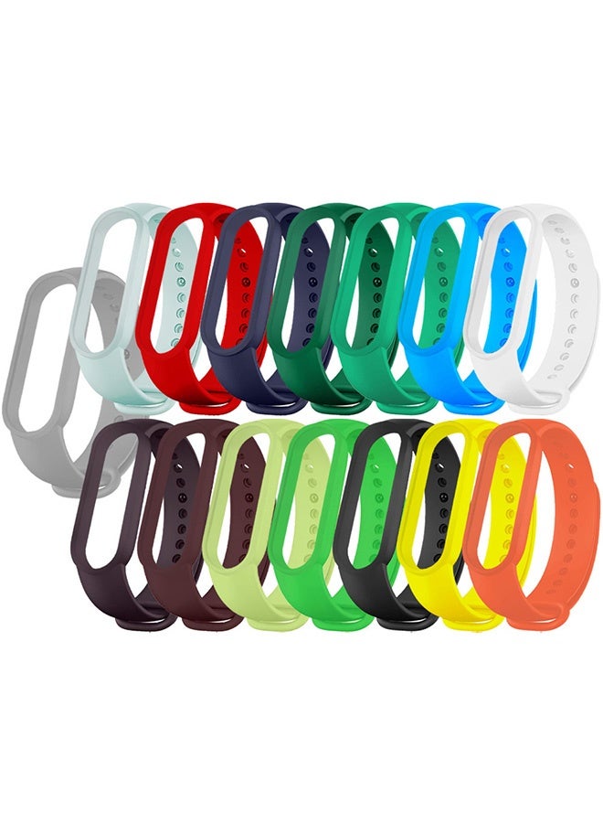 15 Pieces of Strap Band for Xiaomi Mi Band 6 Mi Band 5 - Silicone Watch band Replacement Band