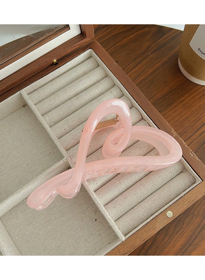 Goolsky Acrylic Love Hair Grabber for Women, High-end Shark Hair Clip, Simple Hairpin, Spring - Image 1
