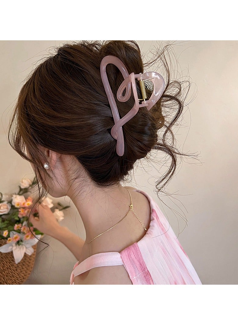 Goolsky Acrylic Love Hair Grabber for Women, High-end Shark Hair Clip, Simple Hairpin, Spring - Image 2