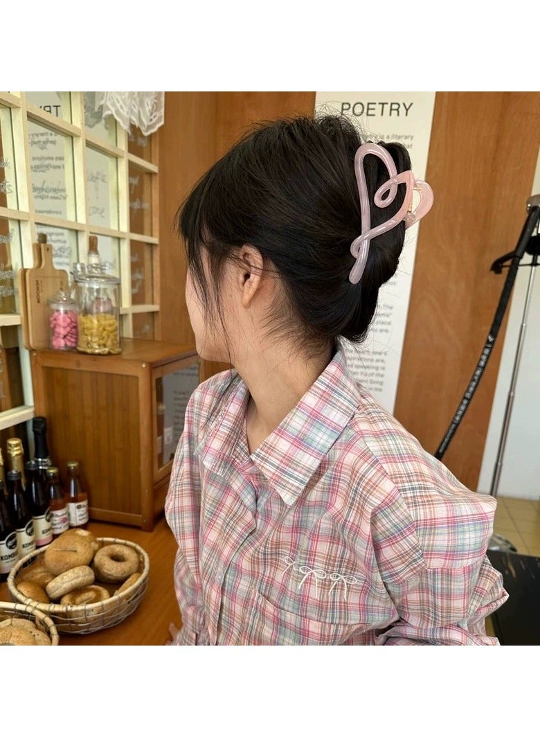 Goolsky Acrylic Love Hair Grabber for Women, High-end Shark Hair Clip, Simple Hairpin, Spring - Image 4