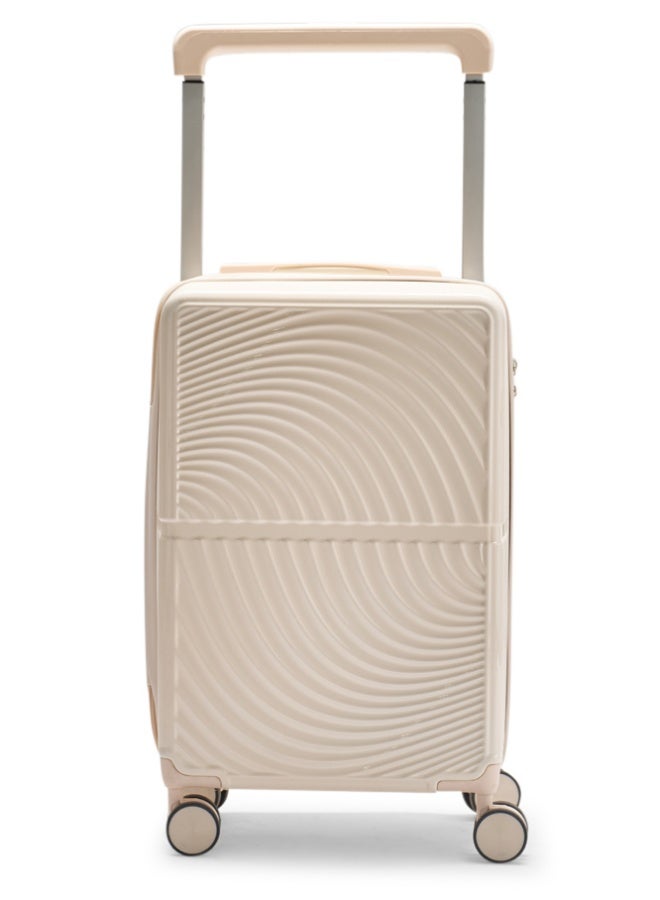 ليمرا شنطة سفر حديثة مصنوع من مادة بولي كربونات مخصصة لقمرة الطائرة مقاس 20 بوصة لون بيج - Image 2