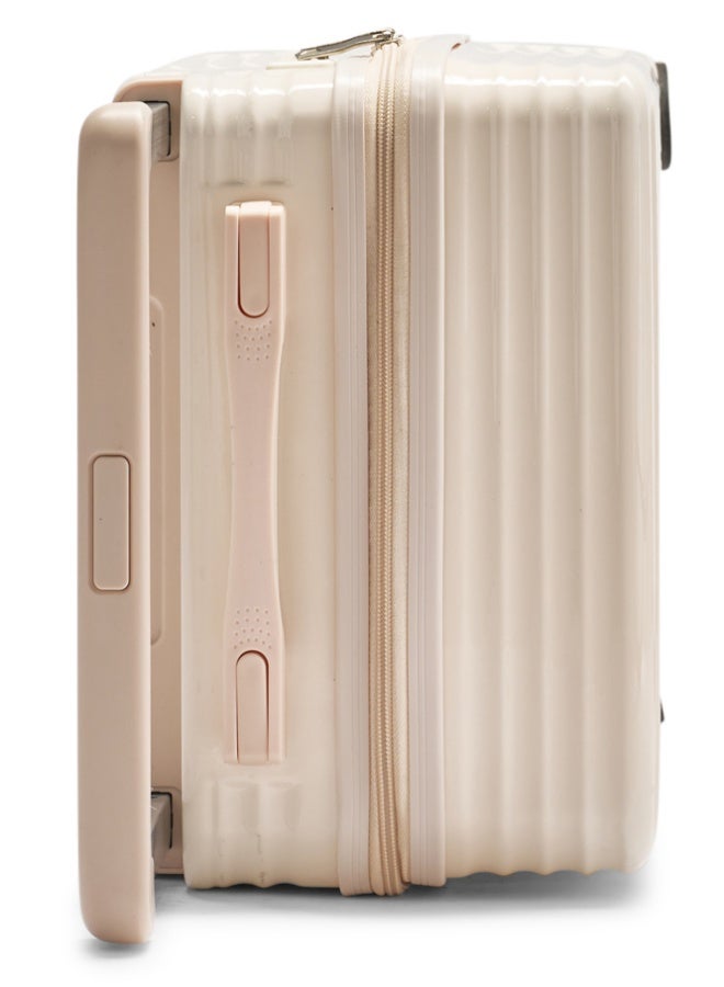 ليمرا شنطة سفر حديثة مصنوع من مادة بولي كربونات مخصصة لقمرة الطائرة مقاس 20 بوصة لون بيج - Image 5