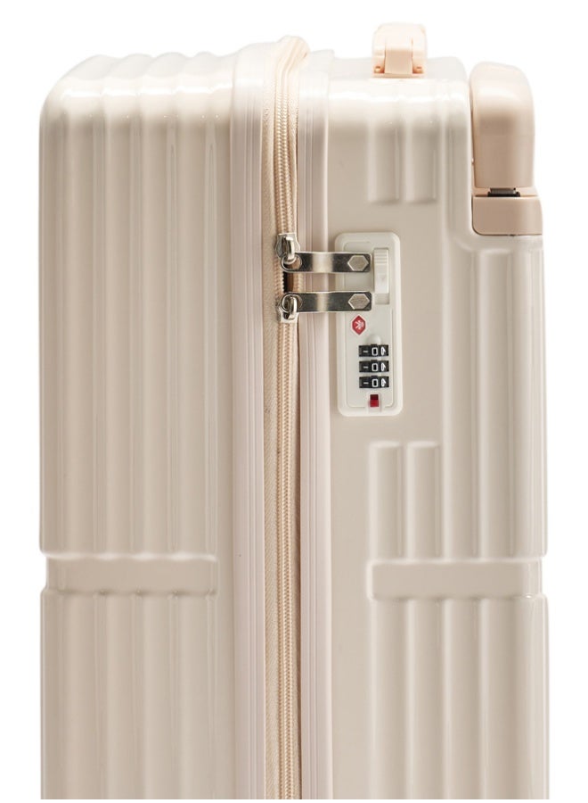 ليمرا شنطة سفر حديثة مصنوع من مادة بولي كربونات مخصصة لقمرة الطائرة مقاس 20 بوصة لون بيج - Image 4