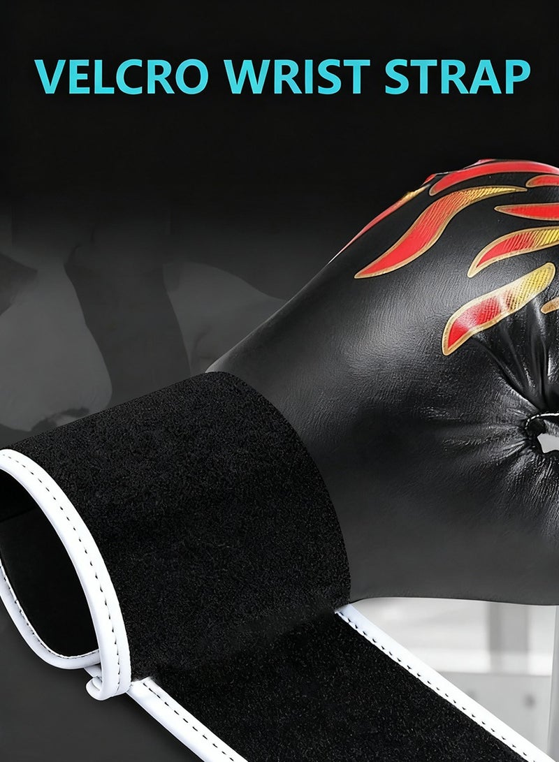 DPTER Boxing Gloves - Professional Training Sparring Gloves, 10 Oz Heavy Bag Punching Gloves ,  Boxing Gloves for Boxing, Kickboxing, Karate, Muay Thai, MMA Training (10oz, Black) - Image 4