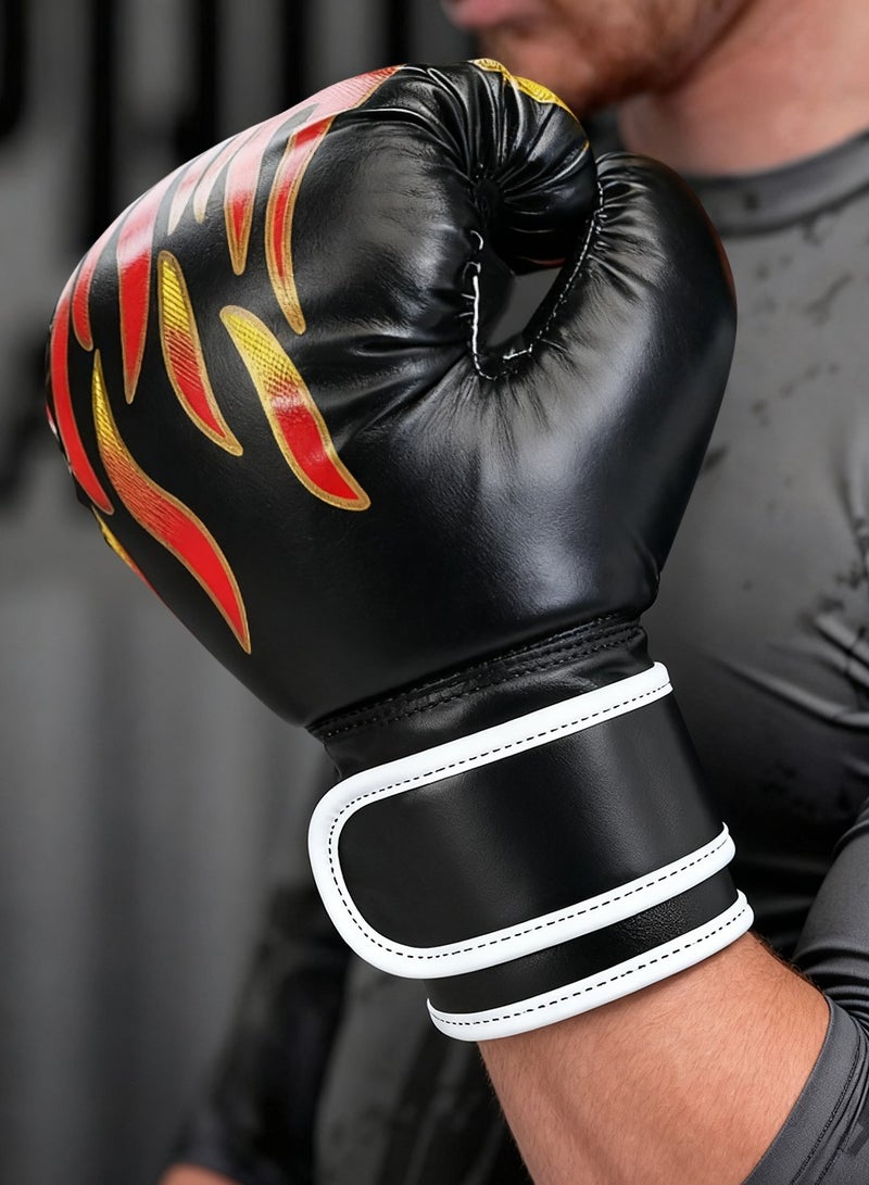 DPTER Boxing Gloves - Professional Training Sparring Gloves, 10 Oz Heavy Bag Punching Gloves ,  Boxing Gloves for Boxing, Kickboxing, Karate, Muay Thai, MMA Training (10oz, Black) - Image 5