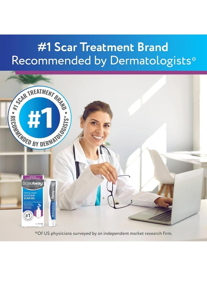 scaraway 2Pcs Silicone Scar Gel, Helps Improve Size, Color & Texture of Hypertrophic & Keloid Scars from Injury, Burns & Surgery, Water Resistant - Image 3
