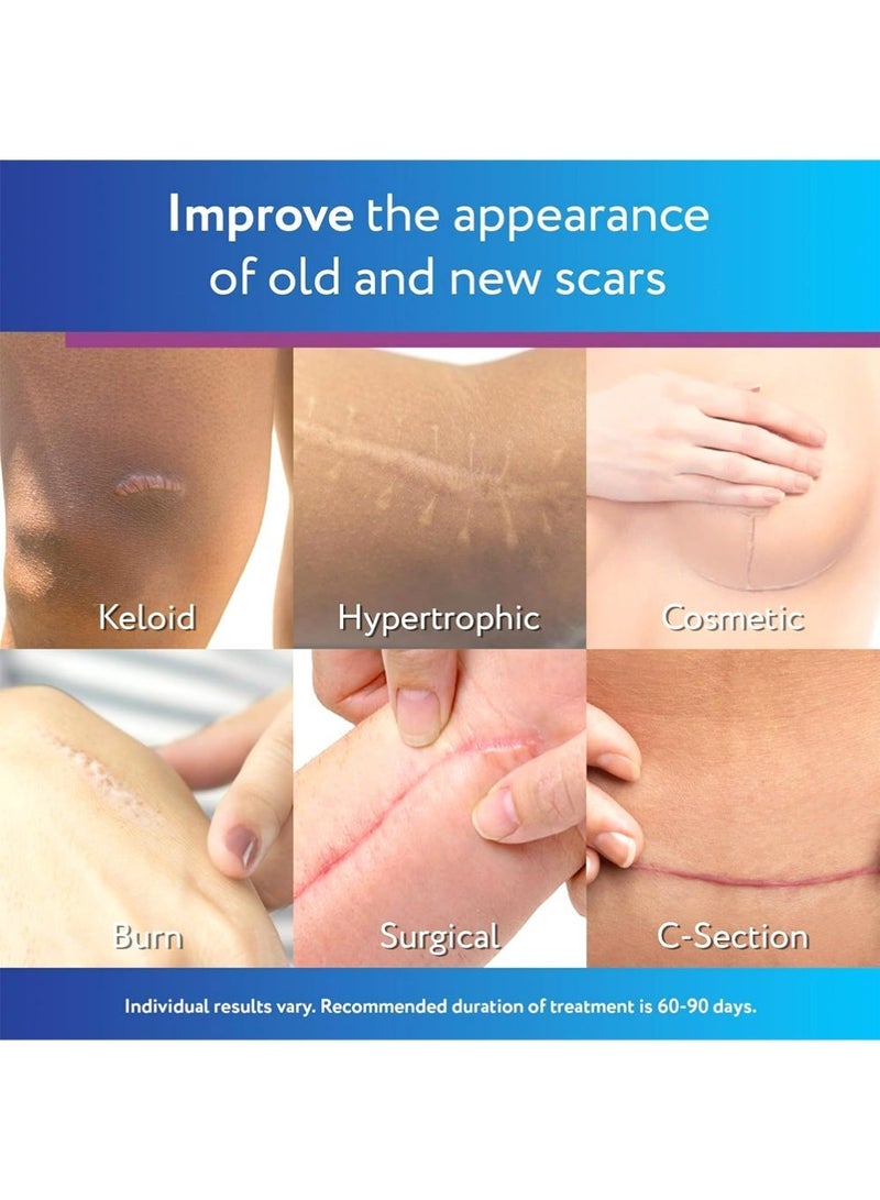 scaraway 2Pcs Silicone Scar Gel, Helps Improve Size, Color & Texture of Hypertrophic & Keloid Scars from Injury, Burns & Surgery, Water Resistant - Image 2