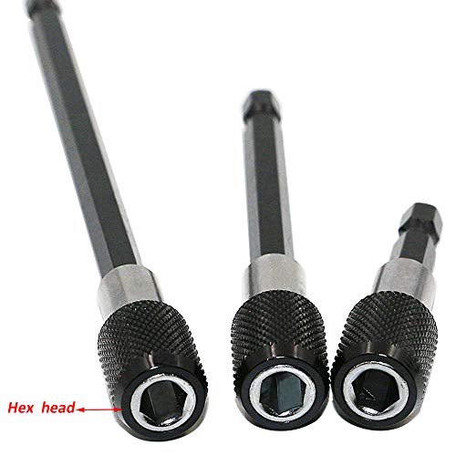 Eyech 3Pcs 1/4 Inch Hex Shank Magnetic Drill Bit Extension Quick Release Screwdriver Nut Drill Bit Holder Extension Kit Set for Impact Driver Bits -2/4/ 6 Inch Length - Image 3