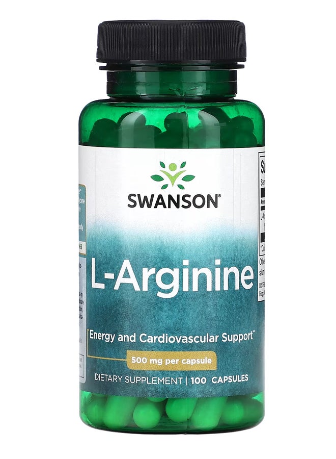 سوانسون ل-أرجينين ، 500 ملجم ، 100 كبسولة